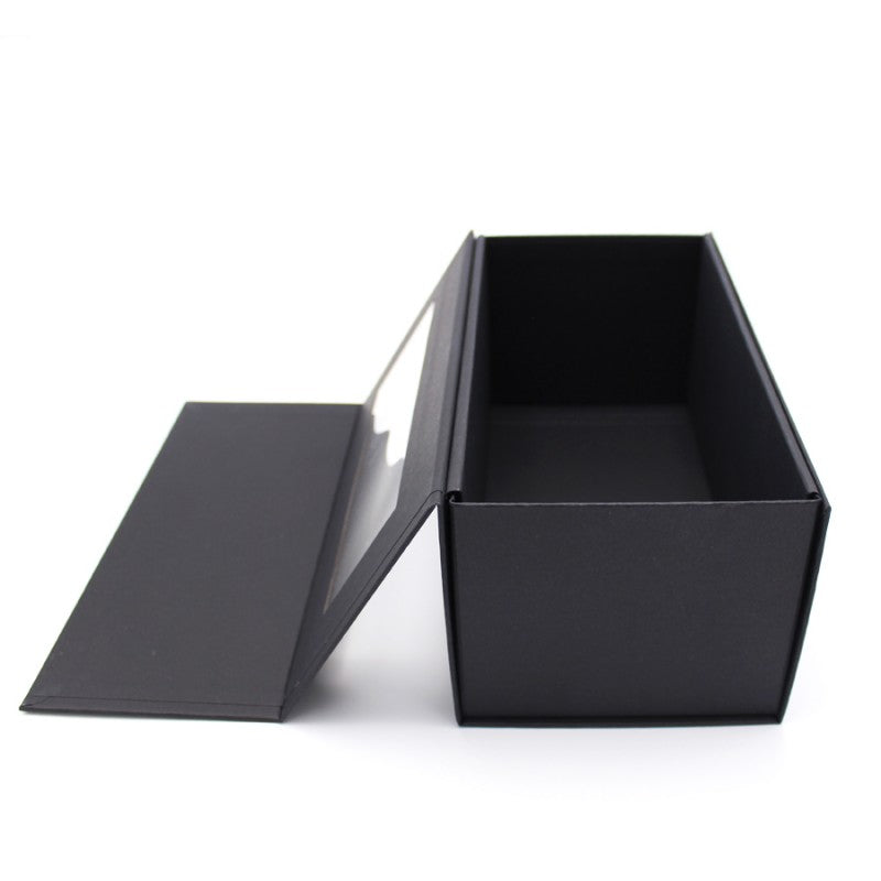 Premium Cardboard Box 1200gsm with Window and Magnet - Black