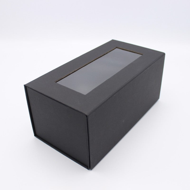 Premium Cardboard Box 1200gsm with Window and Magnet - Black