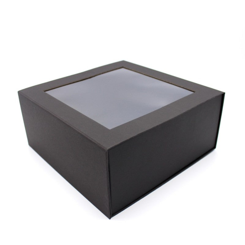 Premium Cardboard Box 1200gsm with Window and Magnet - Black