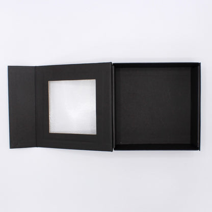 Premium Cardboard Box 1200gsm with Window and Magnet - Black