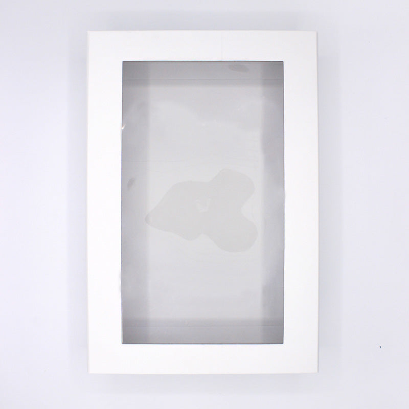 Premium Cardboard Box 1200g with Window and Magnet - Matt Laminated - White