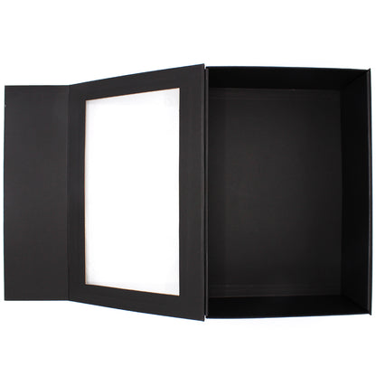 Premium Cardboard Box 1200gsm with Window and Magnet - Black