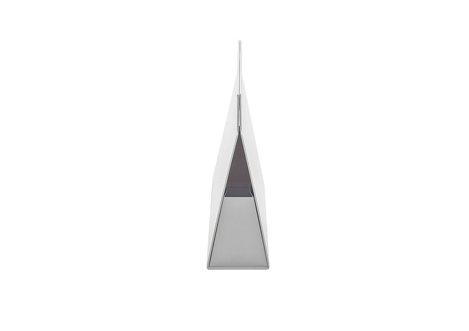 Premium Triangular Box with Handle and Magnet - Matt Laminated - White
