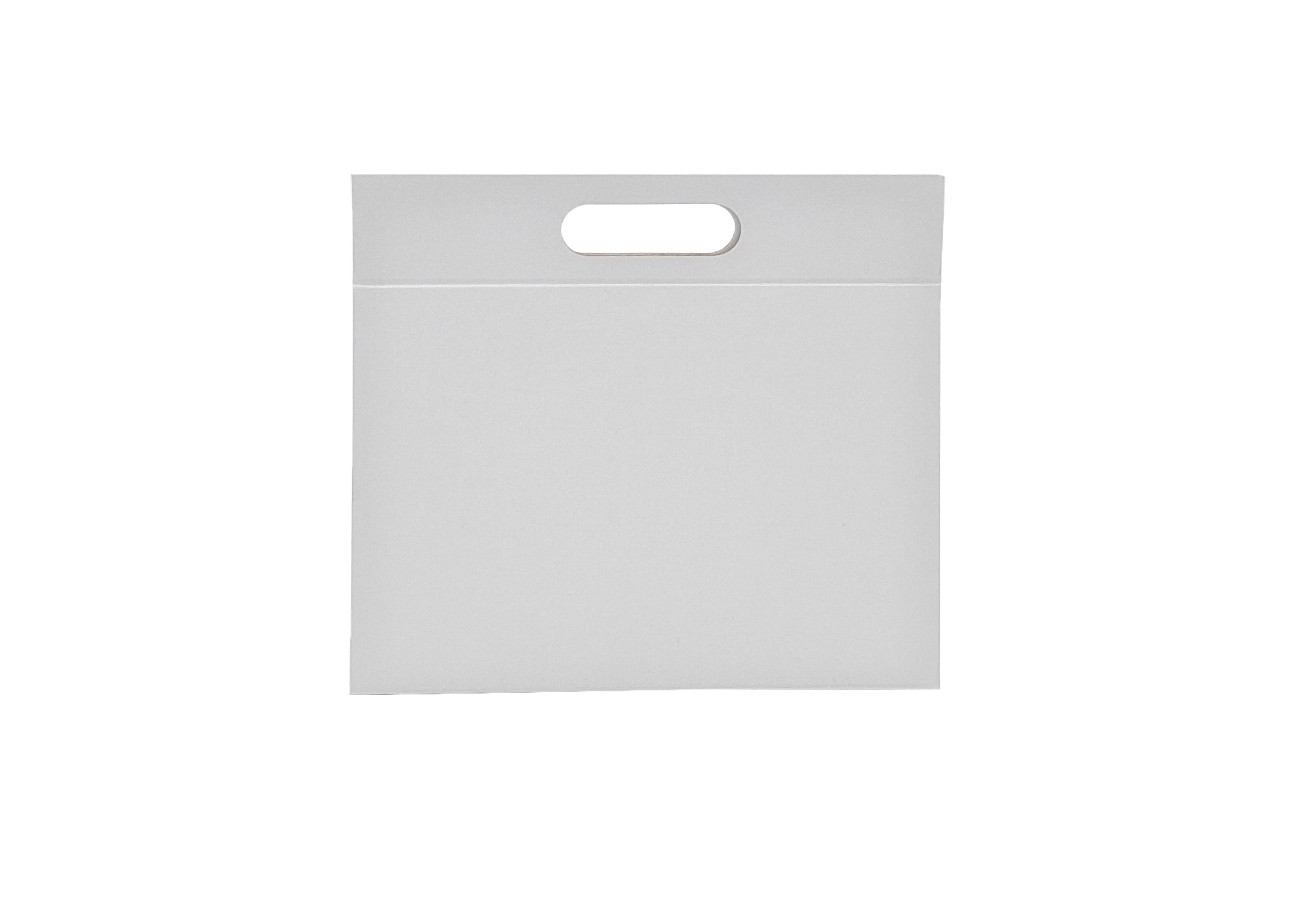 Premium Triangular Box with Handle and Magnet - Matt Laminated - White