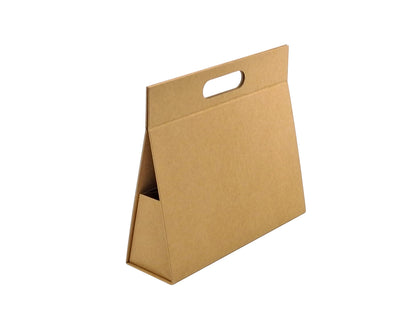 Premium Triangular Box with Handle and Magnet - Matte Laminated - Kraft