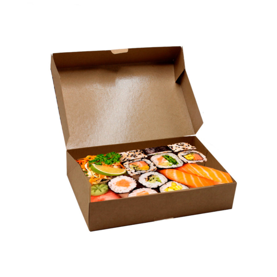 Caixas Take-Away com Interior Plastificado para Sushi com 275g - Kraft