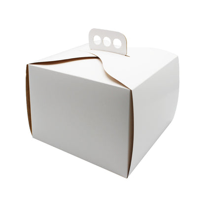Caixas para Pastelaria com Interior Plastificado e com Pega - Branco