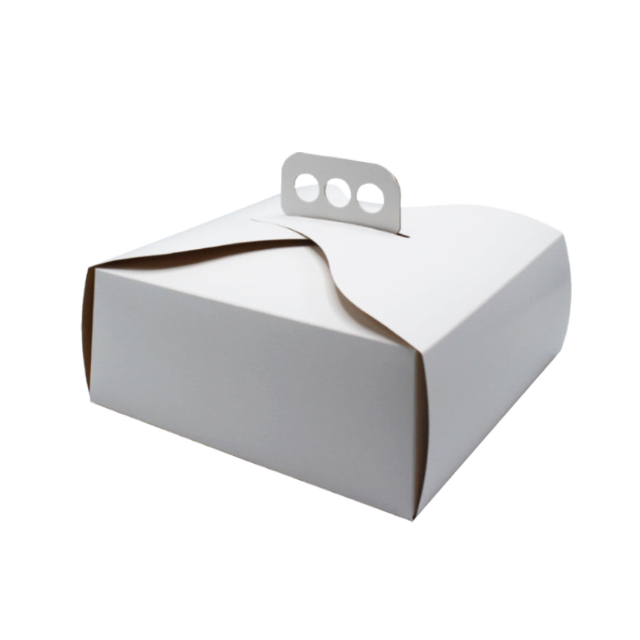 Caixas para Pastelaria com Interior Plastificado e com Pega - Branco