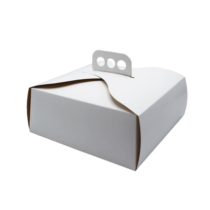 Caixas para Pastelaria com Interior Plastificado e com Pega - Branco