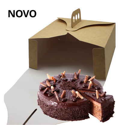 Caixas para Pastelaria com Interior Plastificado e com Pega - Kraft