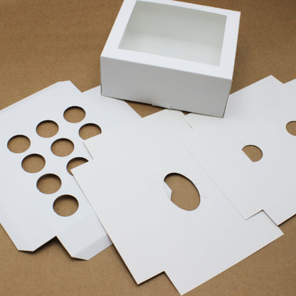 Caixas em Cartolina 250g com Janela e Tampa Basculante - Branco