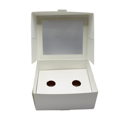 250g Cardboard Bases for 2 Muffins - White