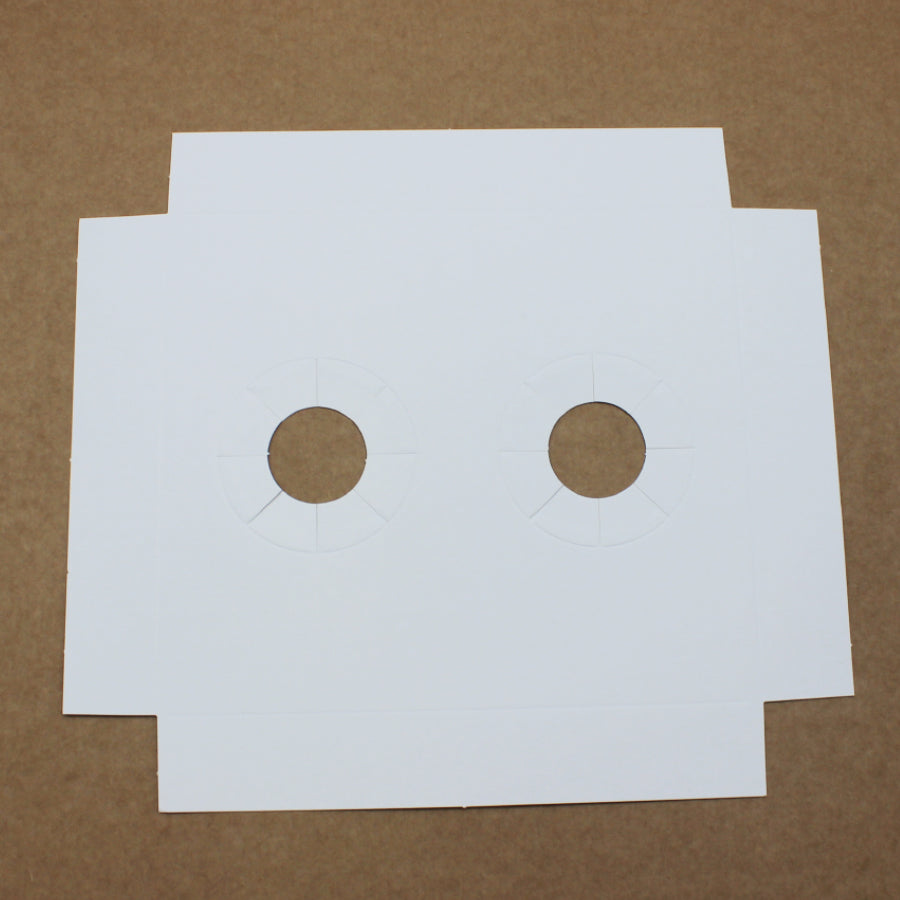 250g Cardboard Bases for 2 Muffins - White