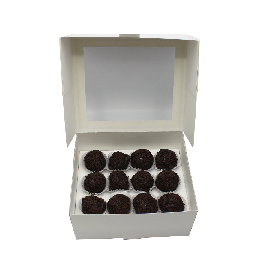 Cardboard Bases 250g for 12 Brigadeiros - White