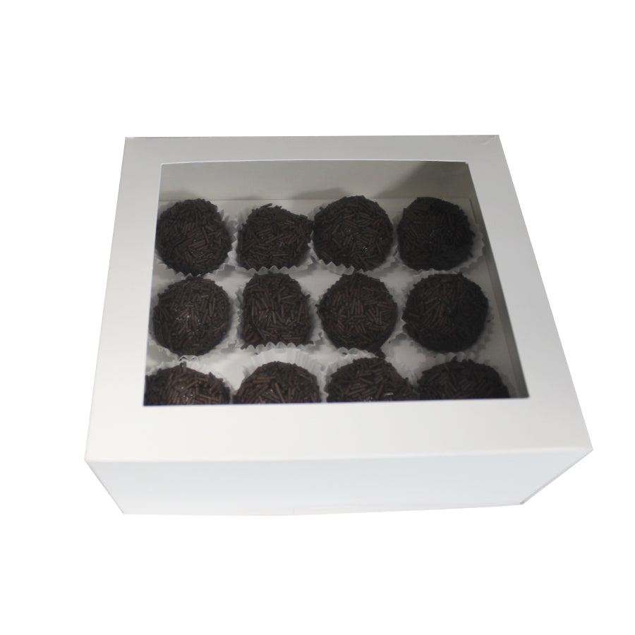 Cardboard Bases 250g for 12 Brigadeiros - White