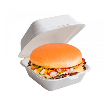 Caixas Cana Açucar para Hamburguer - Branco - 450mL