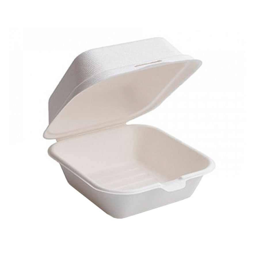 Caixas Cana Açucar para Hamburguer - Branco - 450mL