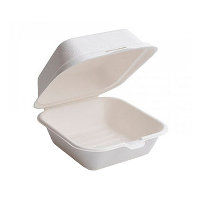 Caixas Cana Açucar para Hamburguer - Branco - 450mL