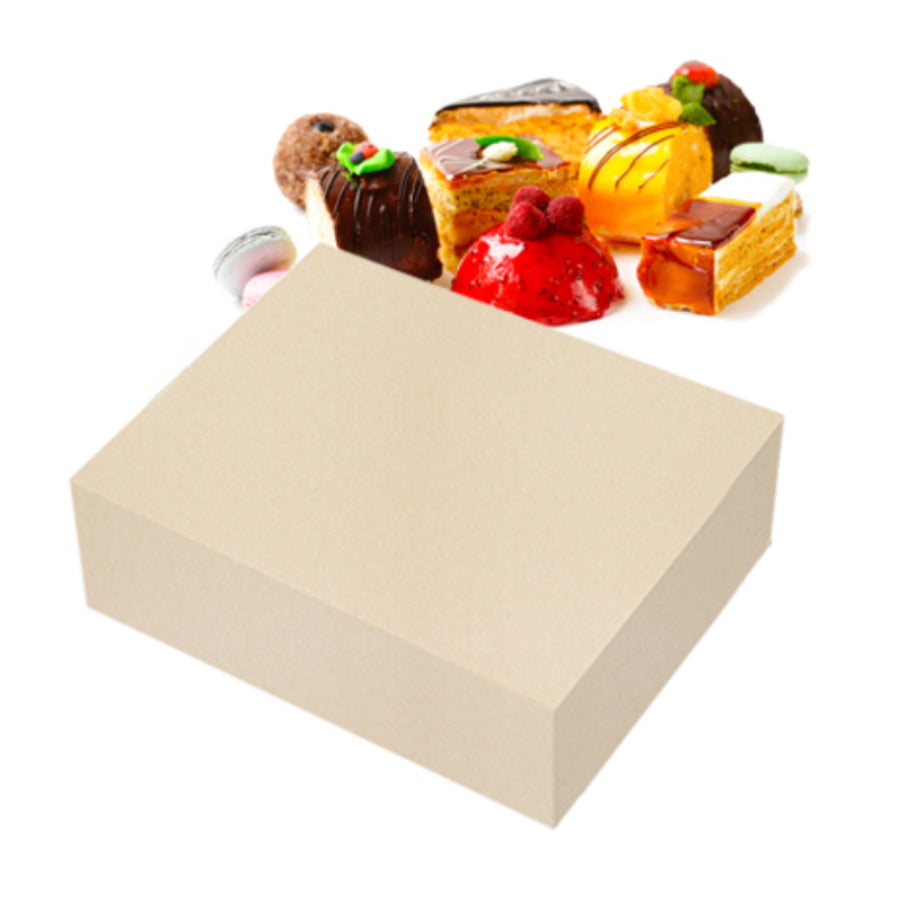 Caixas em Cartolina Reciclada para Bolos - Bege