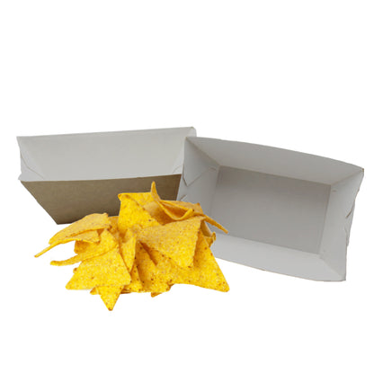 Bandejas Cónica em Cartolina - Kraft e Branco