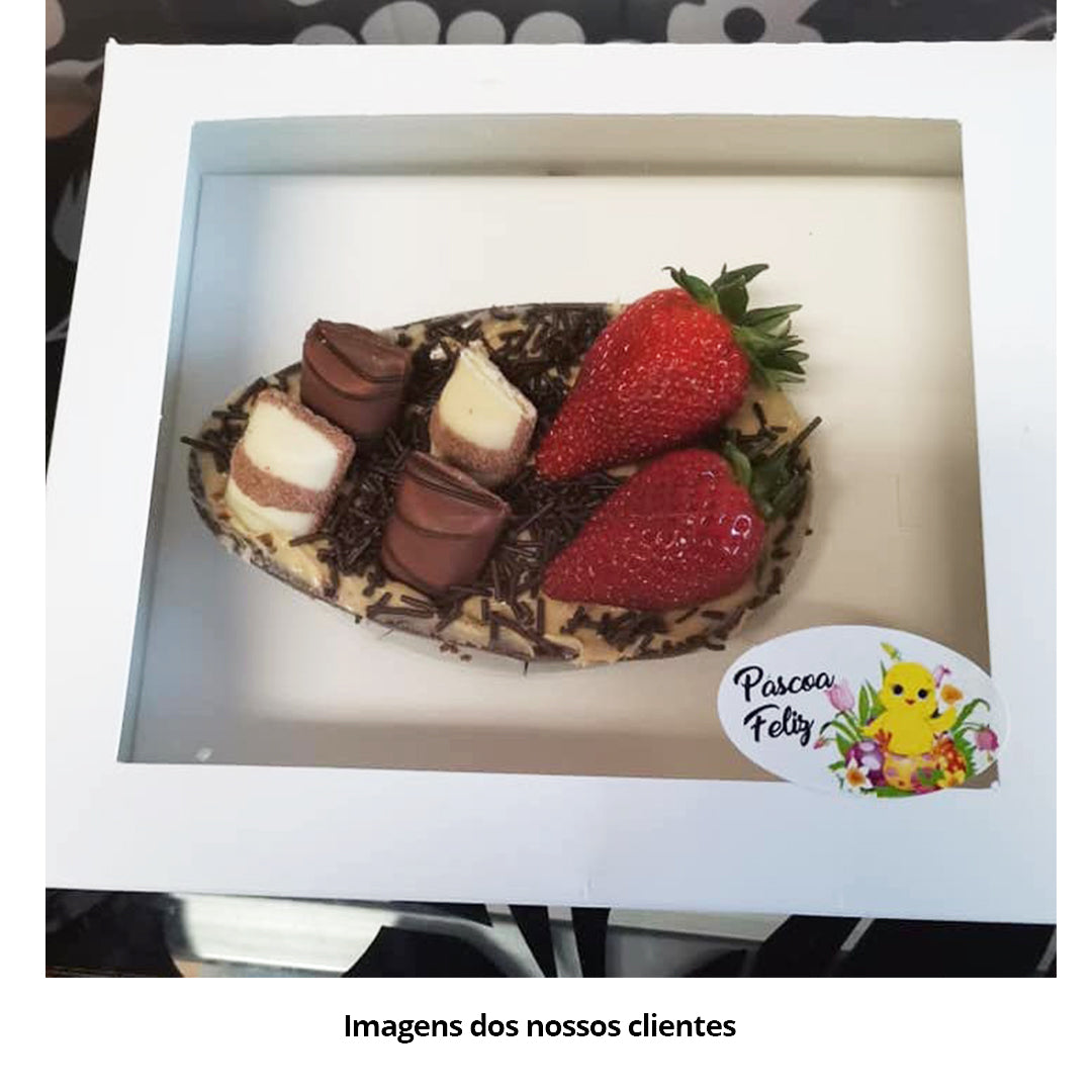 Caixas em Cartolina 250g com Janela e Tampa Basculante - Branco
