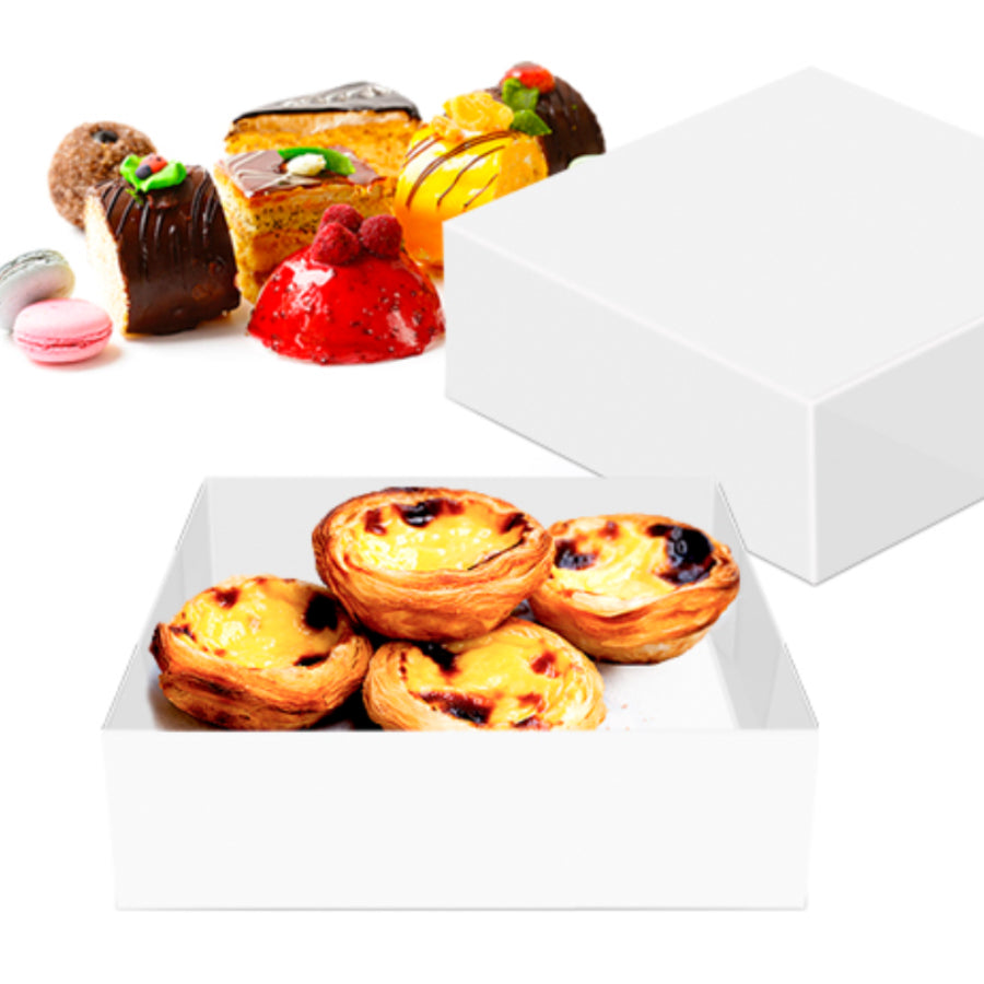 Cajas de Cartulina Folding para Pasteles - Blanco