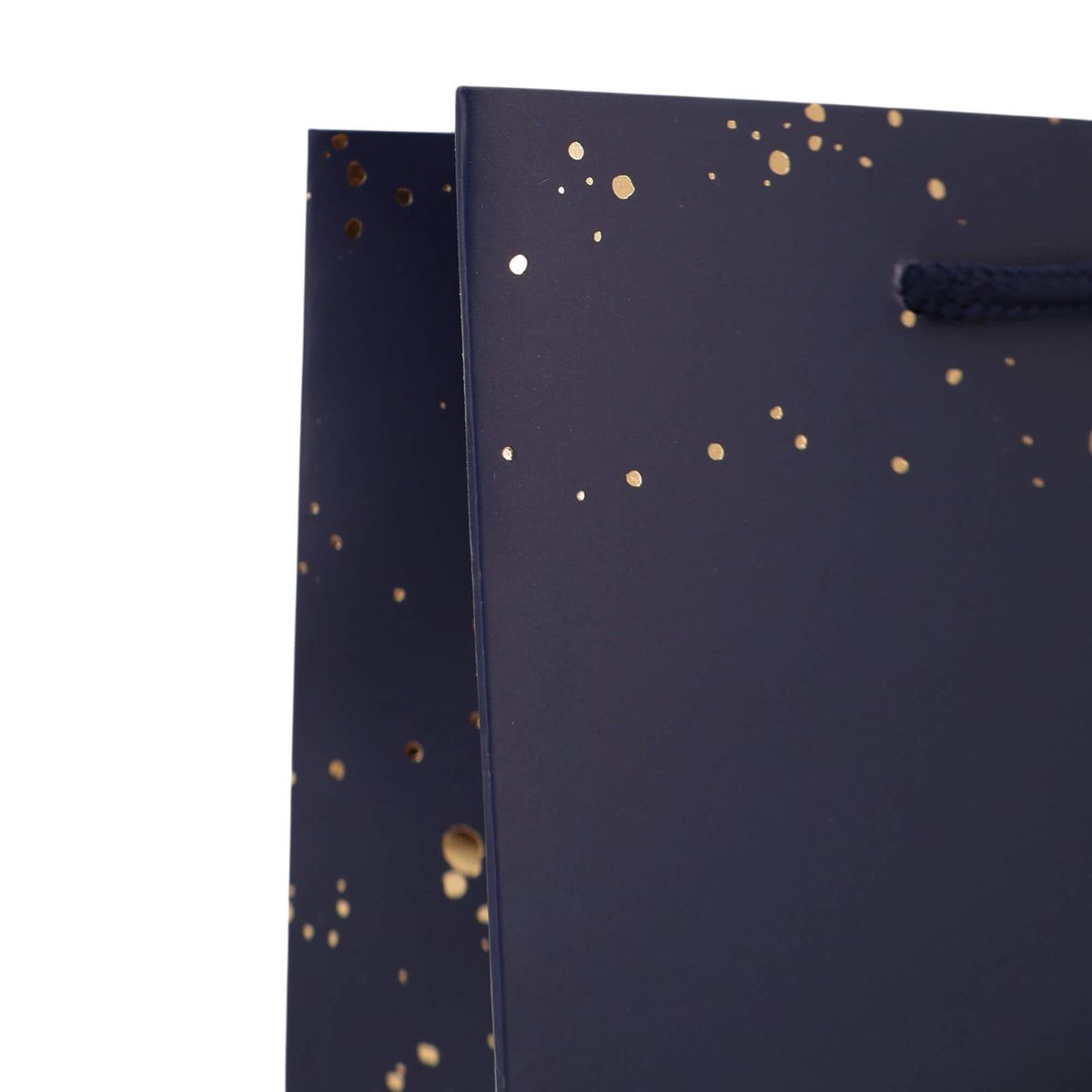 Sacos de Papel Couché 200g - Plastificado Mate - Azul, Dourado e Branco - "Noite Feliz"