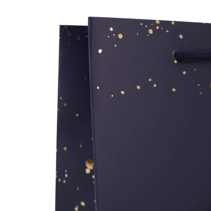 Sacos de Papel Couché 200g - Plastificado Mate - Azul, Dourado e Branco - "Noite Feliz"
