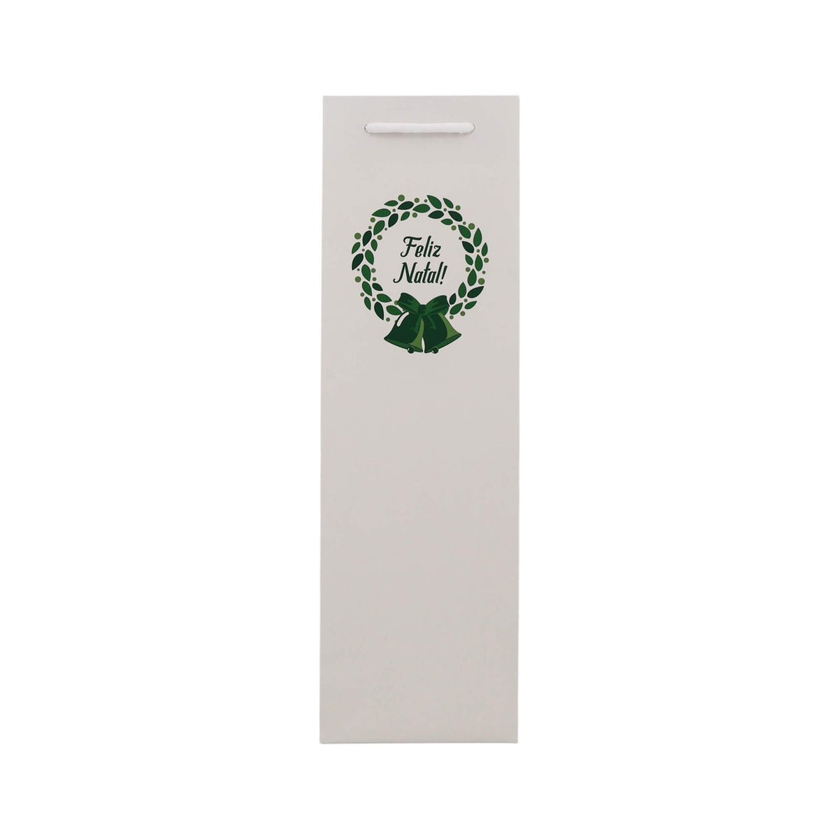Sacos de Papel Couché 200g - Plastificado Mate - Verde e Branco - "Bosque Inverno"