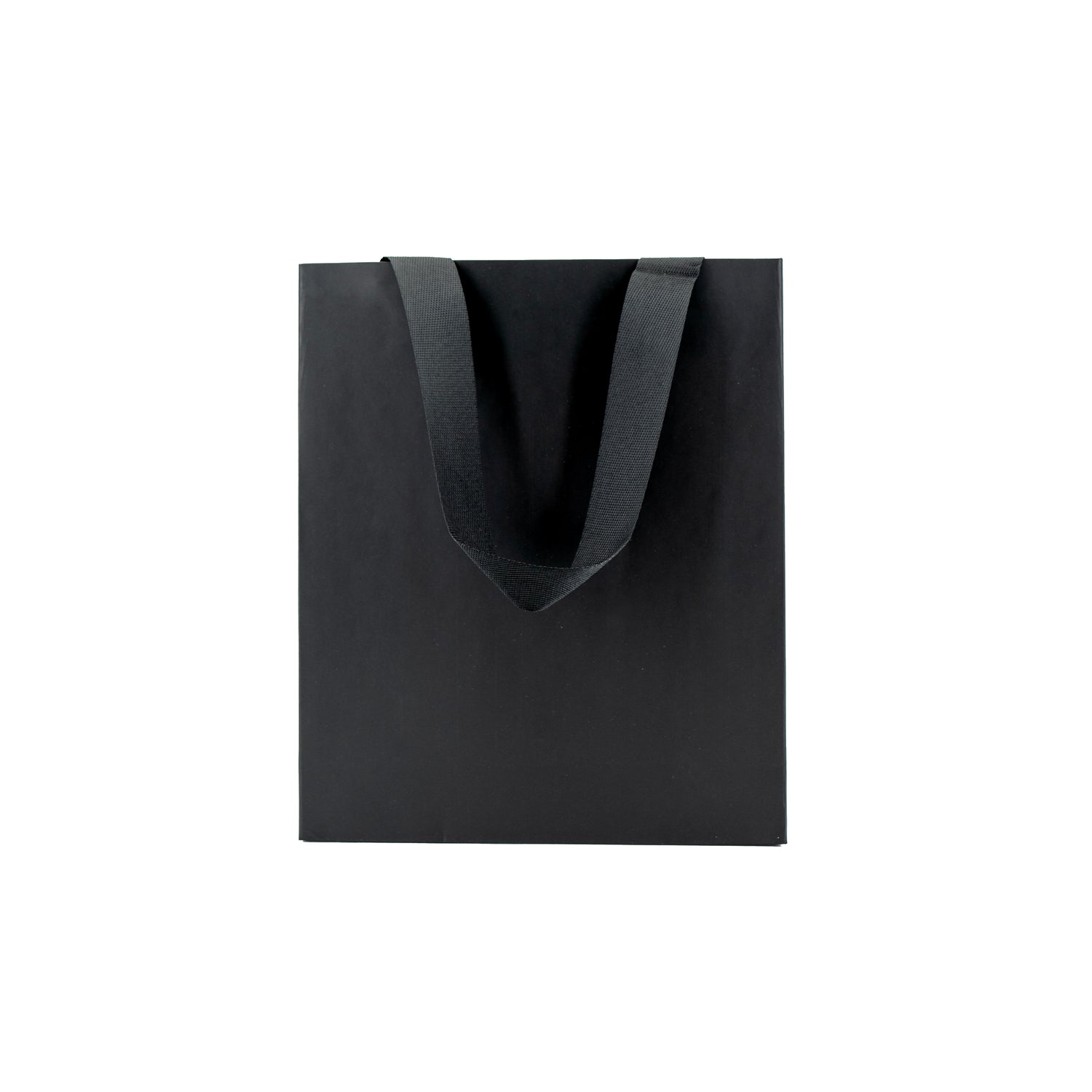 Bolsas Premium en Cartulina 250g con Cinta - Plastificado Mate - Negro