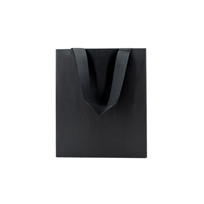 Bolsas Premium en Cartulina 250g con Cinta - Plastificado Mate - Negro