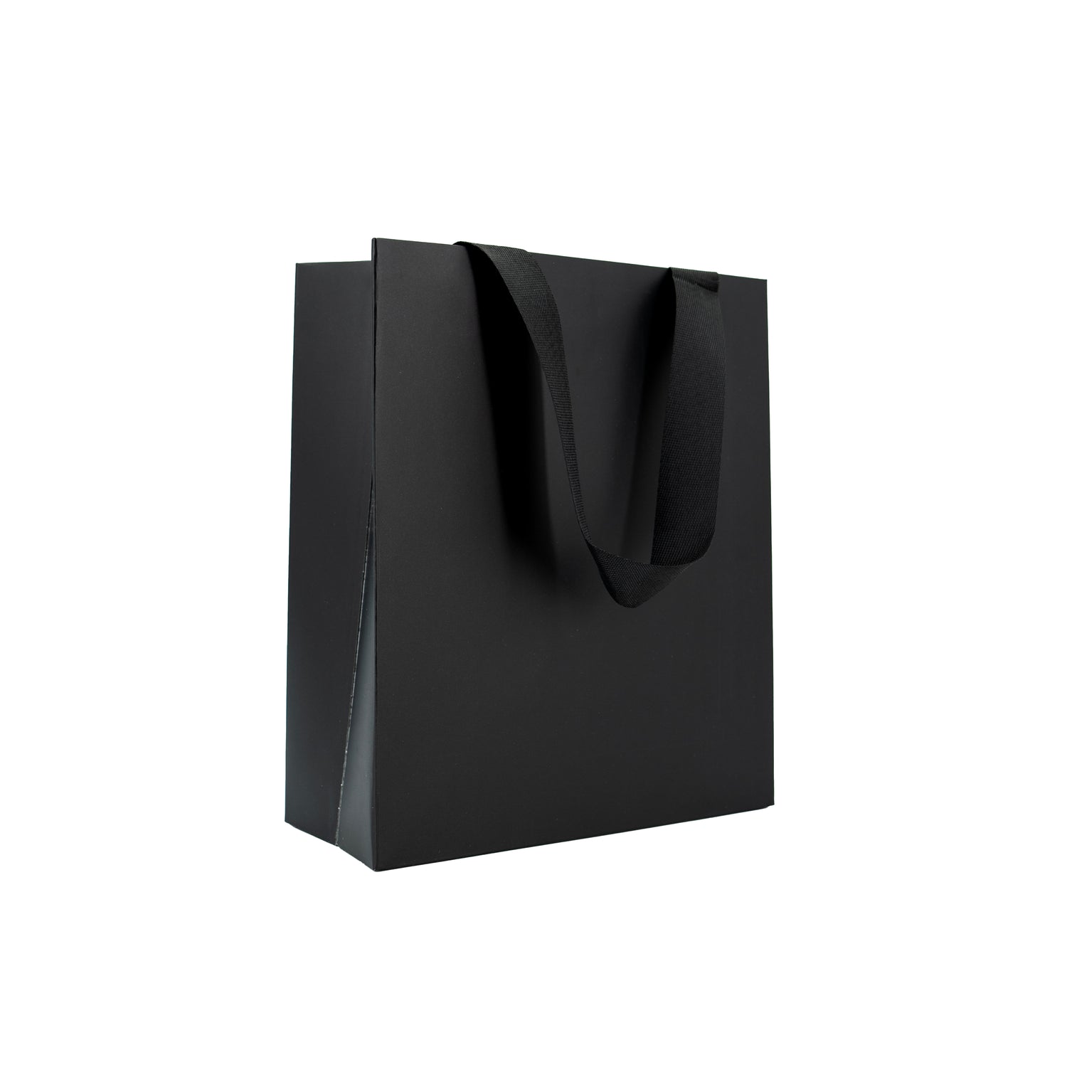 Bolsas Premium en Cartulina 250g con Cinta - Plastificado Mate - Negro