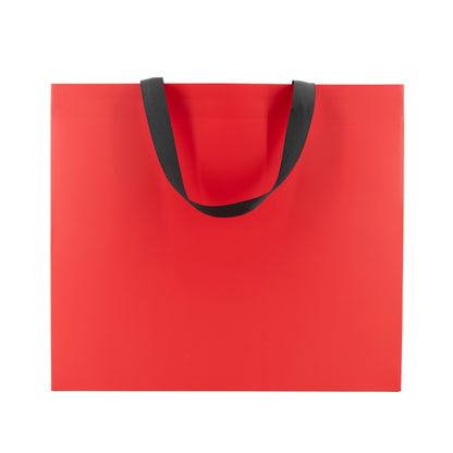 Premium 250gsm Cardboard Bags with Ribbon - Matt Laminated - Red