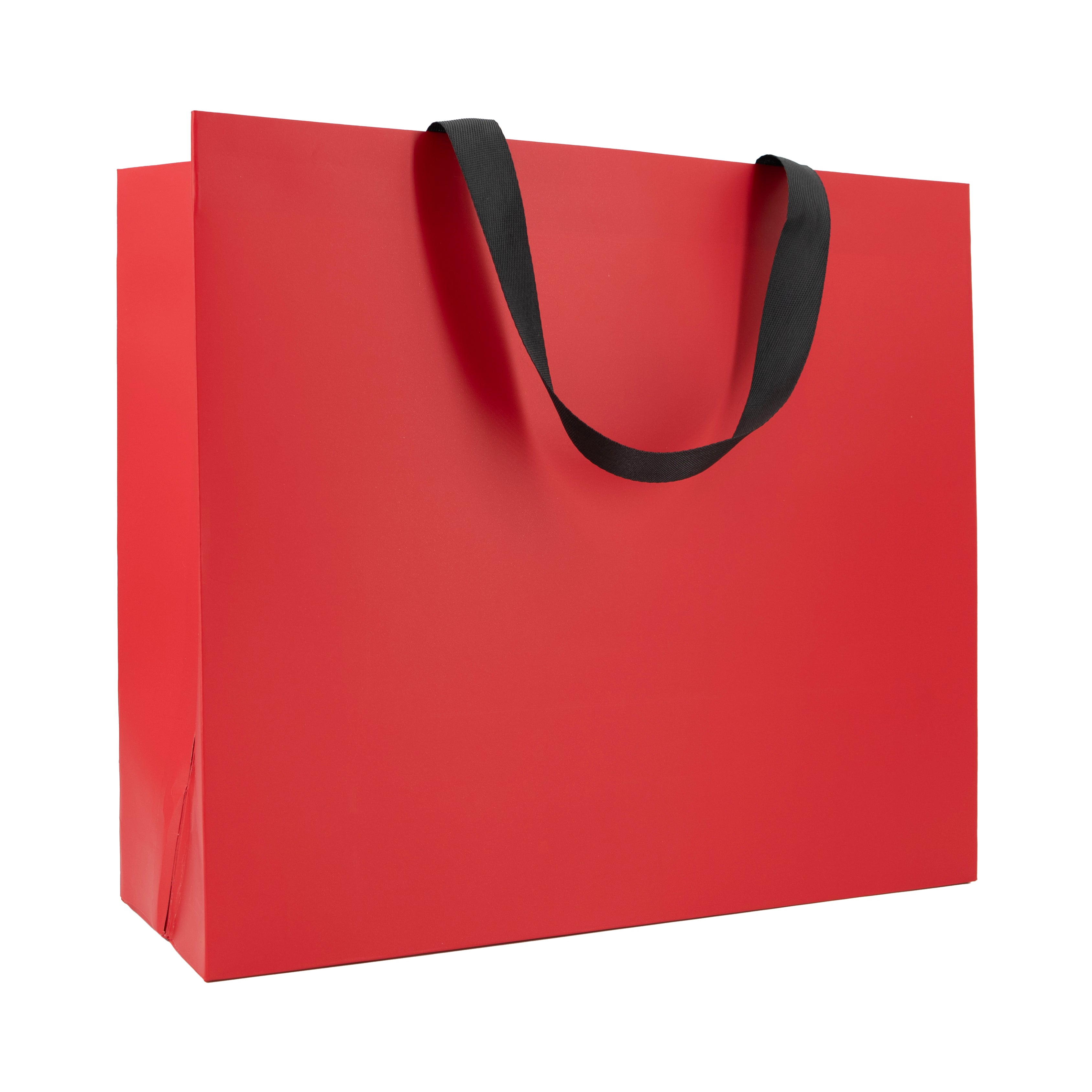 Premium 250gsm Cardboard Bags with Ribbon - Matt Laminated - Red