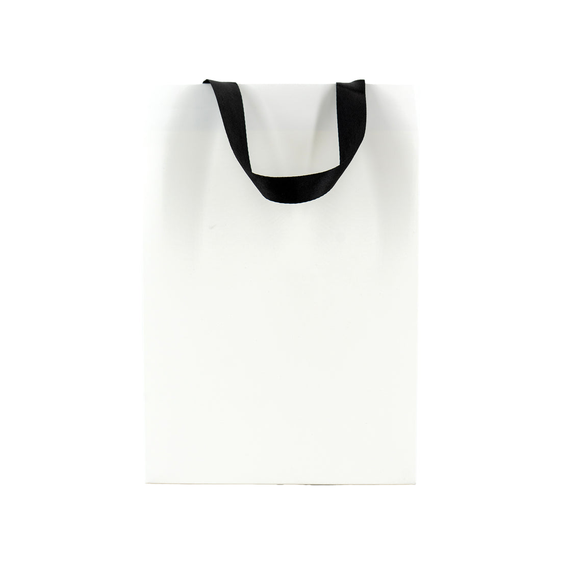 Premium 250g Cardboard Bags with Ribbon - Matt Laminated - White