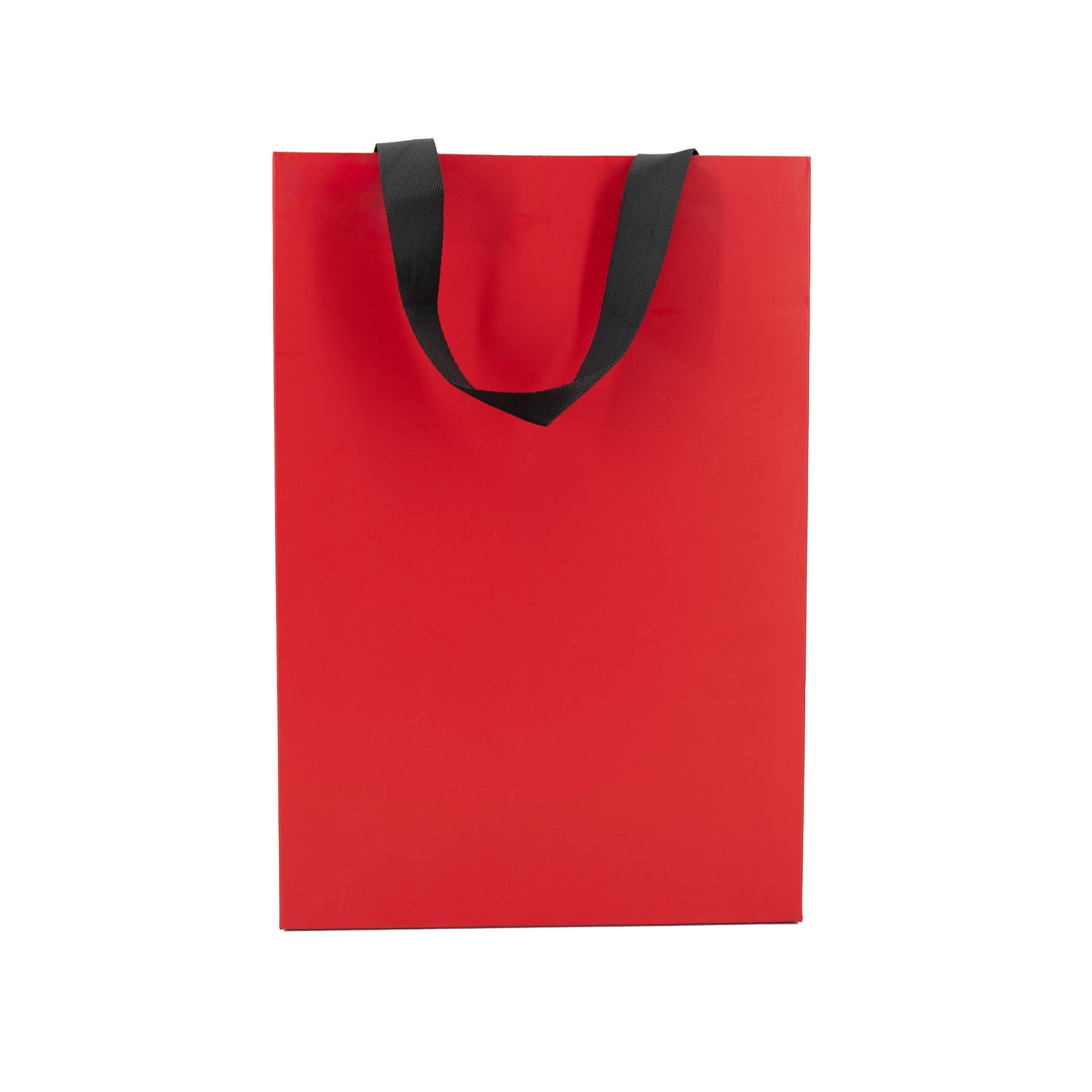 Premium 250gsm Cardboard Bags with Ribbon - Matt Laminated - Red