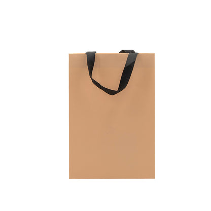 Premium 250gsm Cardboard Bags with Ribbon - Matt Laminated - Cream