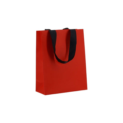 Sacos Premium Couché 250g com Fita - Plastificado Mate - Vermelho