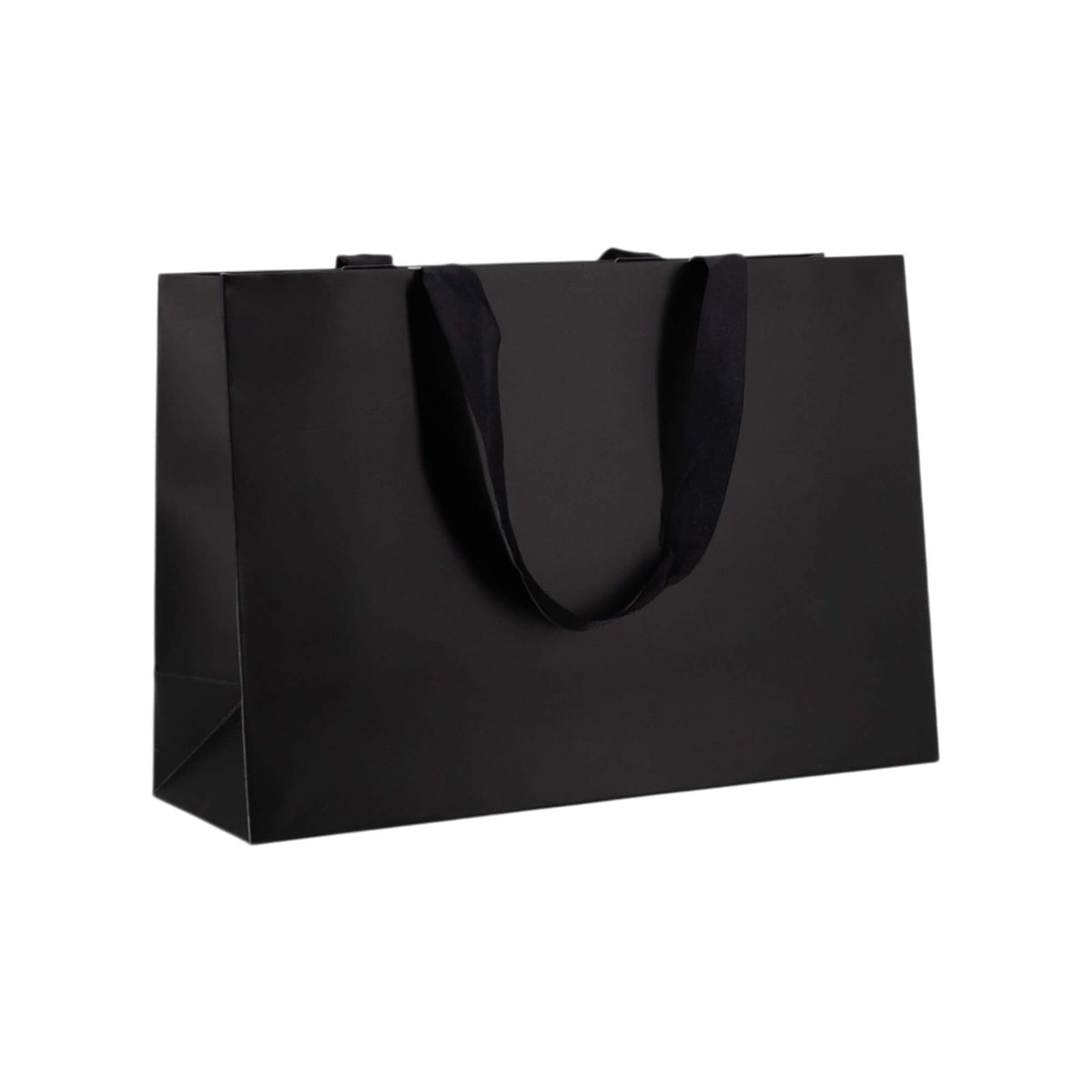 Sacos Premium Couché 250g com Fita - Plastificado Mate - Preto