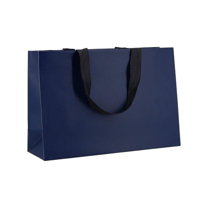 Sacos Premium Couché 250g com Fita - Plastificado Mate - Azul Escuro