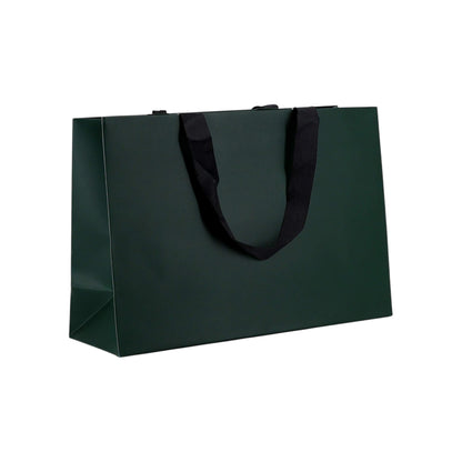 Sacos Premium Couché 250g com Fita - Plastificado Mate - Verde Escuro