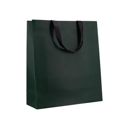 Sacos Premium Couché 250g com Fita - Plastificado Mate - Verde Escuro