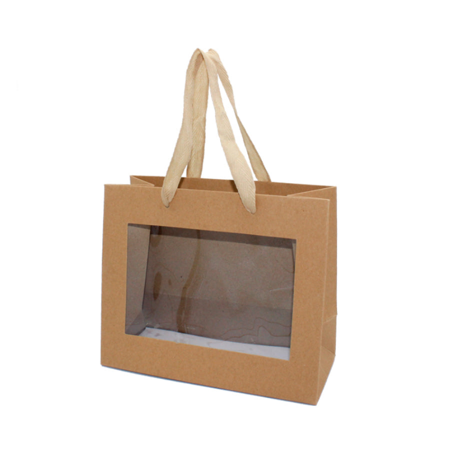 260gsm Kraft Bags with Window and Tape