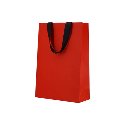 Sacos Premium Couché 250g com Fita - Plastificado Mate - Vermelho