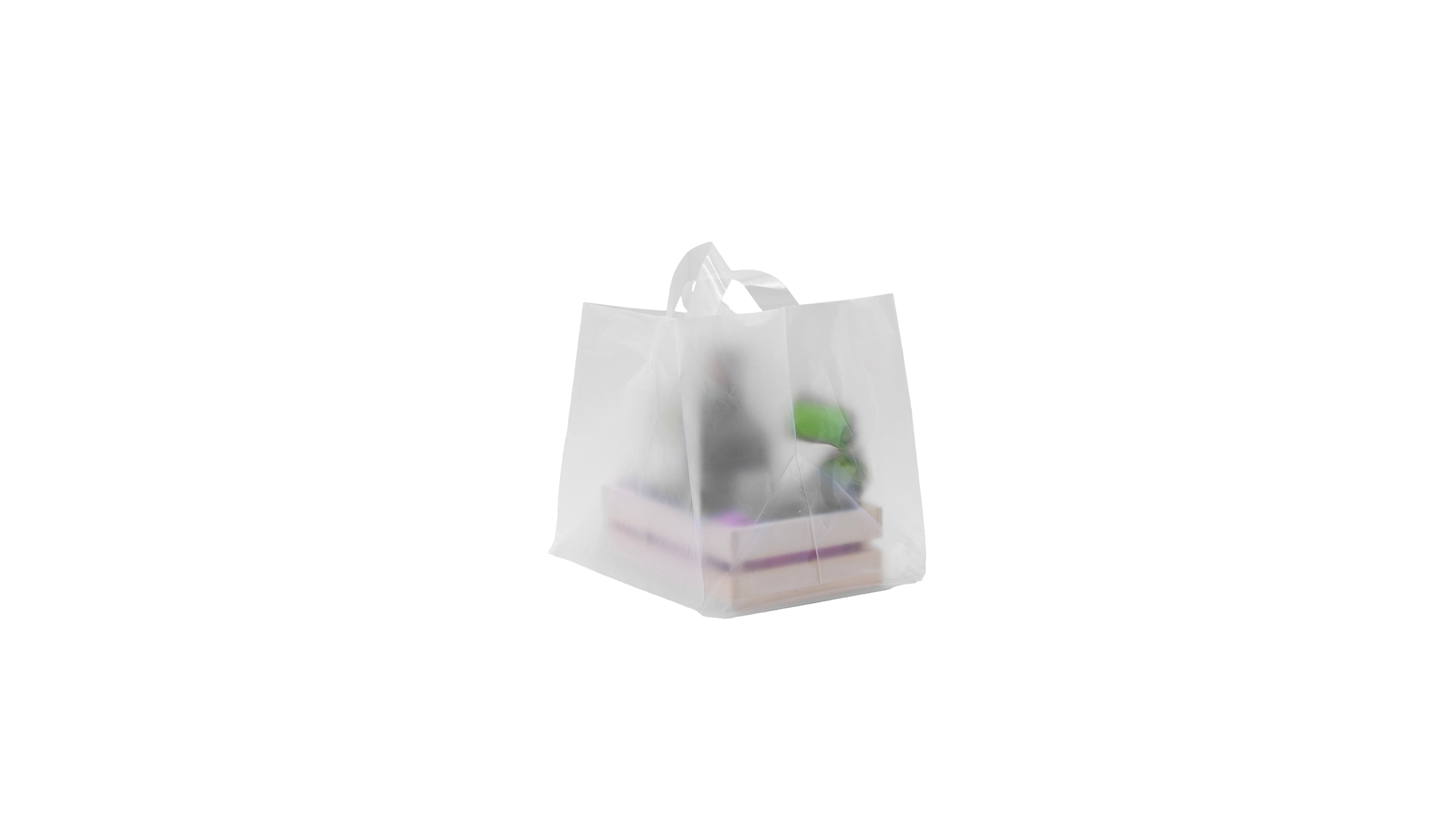 Plastic Bags Flex Loop Handle High-Density (HD) - Take-Away - Transparent