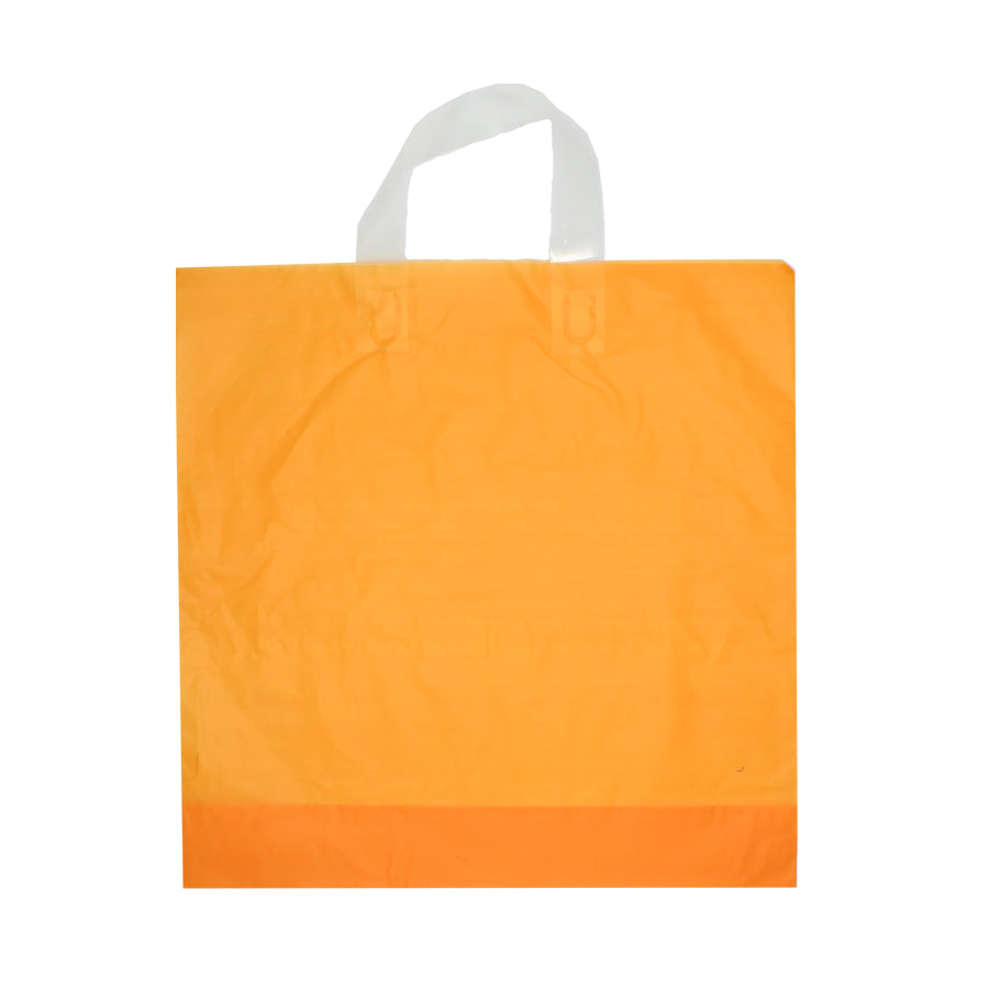 Flex-Loop Handle Plastic Bags - Orange