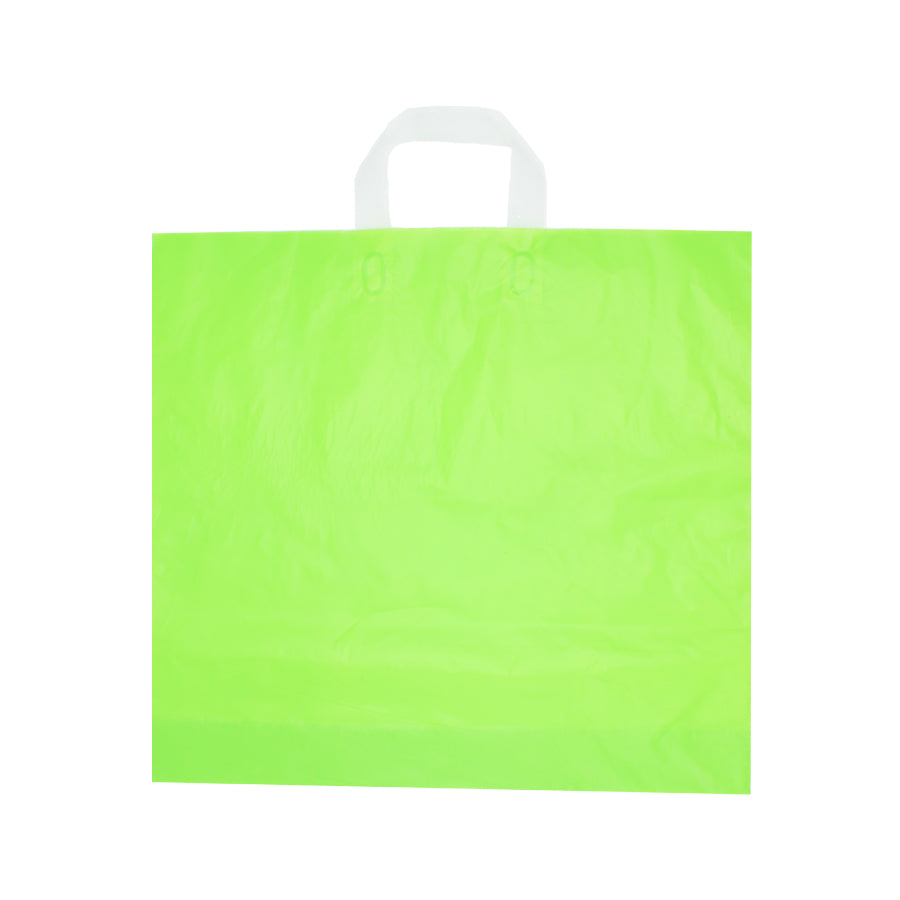 Flex Loop Handle Plastic Bags - Lettuce Green