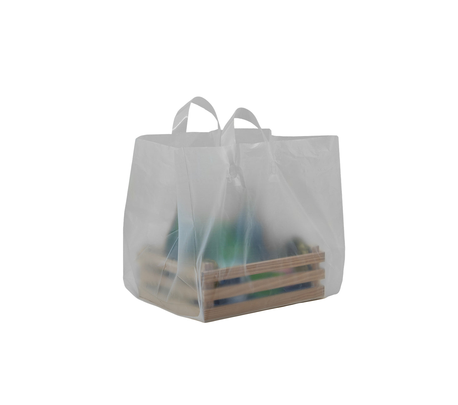 Plastic Bags Flex Loop Handle High-Density (HD) - Take-Away - Transparent