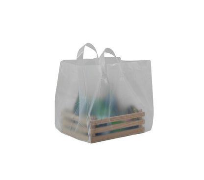 Plastic Bags Flex Loop Handle High-Density (HD) - Take-Away - Transparent