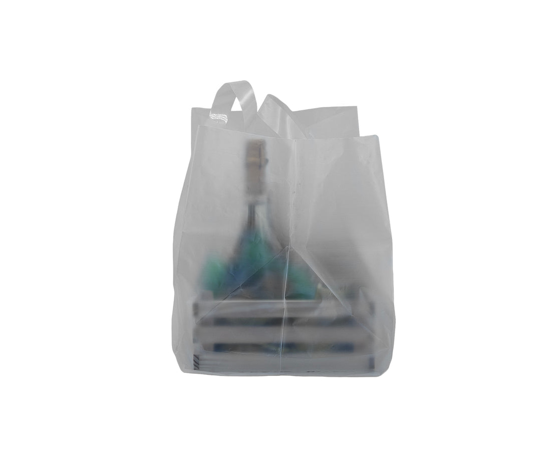 Plastic Bags Flex Loop Handle High-Density (HD) - Take-Away - Transparent